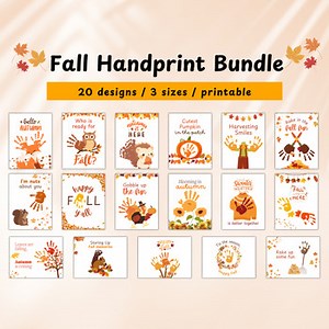 Fall Handprint Crafts | Fall Activities | Handprint Memory Book | Fall Templates