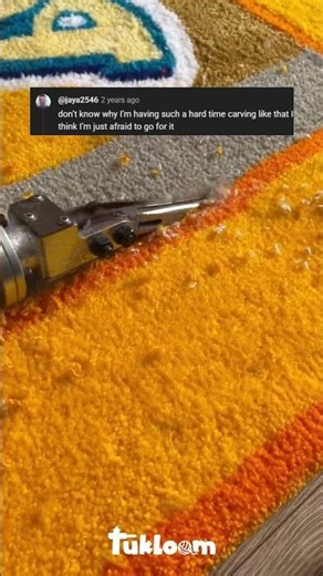 Answering your question: how to trim tufted rugs｜ rug tufting gun\r#rugtuftinggun #rugedges #tufting