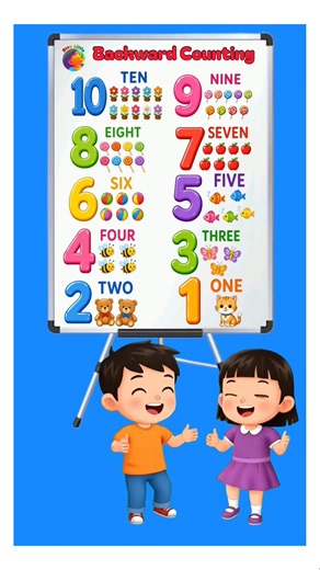 Backward counting for kindergarten kids #kidslearning#counting