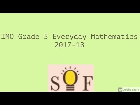 Maths Olympiad Grade 5- 2017-18 - Everyday Mathematics