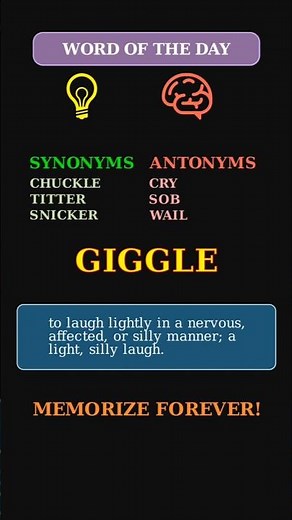 Giggle: The Word for a Light, Silly Laugh 😄 A Cheerful Verb & Noun