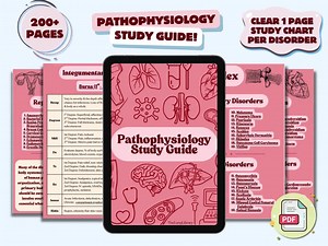 Pathophysiology Study Guide | Disorder Review | Pathology | Cheat Sheets | Medical Lecture Notes | Exam Prep | Nursing/respiratory/pre-med - Etsy UK