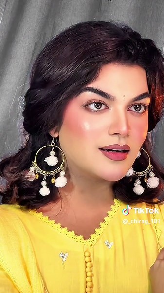 Your sanskari cutie 💛 #chiragsharma #tiktoknepal #softmakeup #tiktokpakistanofficial #transition #90smusic