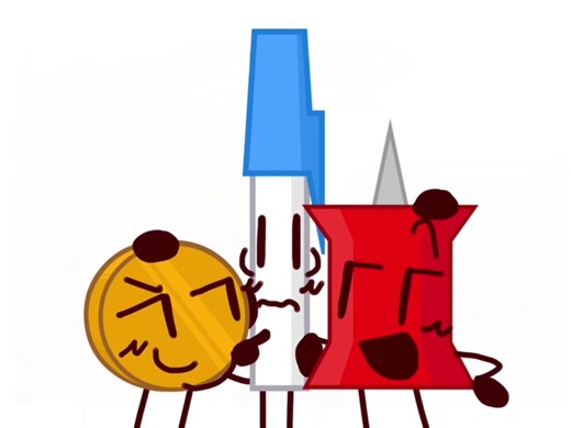 Animaciones de Pen y Coiny en BFDI