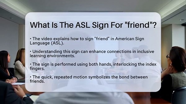 What Is The ASL Sign For "friend"? - Special Education Learning