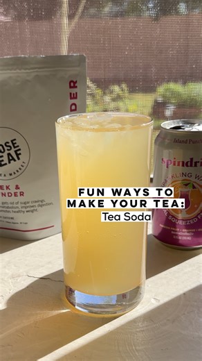 Here's the recipe ↓ 1. Brew your tea extra strong (use ½ cup water per 1 tsp tea). 2. Steep, then strain. 3. Pour over ice. 4. Top with sparkling water. Enjoy! 😊 | Loose Leaf Tea Market