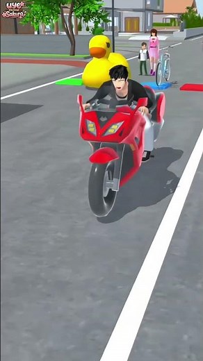 Yuta and Mio are being chased by zombies 🧟‍♂️ #sakuraschoolsimulator
