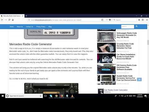 Mercedes Radio Code Generator Solve Any Car Locked Device Problem