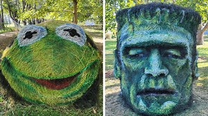 Every Year, I Create Giant Hay Bale Art For A Local Non-Profit’s Annual Halloween Event (17 New Pics)