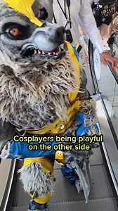 Escalator adventures. Maybe I'll stick to the elevator next time. Shoutout to @team_splenda for witnessing this... thing. ConnectiCon Convention #cosplay #werewolf #wolverine #werewolfcosplay #wolverinecosplay #connecticon #conecticonxxii #ctcon #connecticon2025 #funnyvideos #livingwithadhd #adhd | Haunted Cosplay