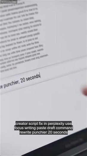 Fix Any Script Fast in Perplexity