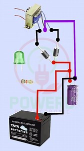 12v battery charger Wiring Digram #electrical #electricalwork #powerdbyelectric #diagram #electric #diagram #electrical #electricalwork | Powerd By Electronic