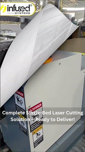 Single-Bed Laser Cutting Machine | Now with Chiller + Power Source | High-Precision Cutting