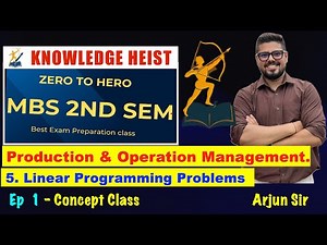 #1 Linear Programming Problems ┃Ep 1┃Chapter 5┃Production & Operation Management┃MBS 2nd Semester┃