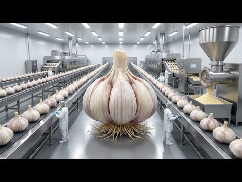 Inside the Largest US Garlic Factory | From Fresh Garlic to Premium Powder (Full Process)