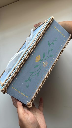 Ankita 🍀 | Art · Aesthetics on Instagram: "Loved making this diy!✨🤍 All supplies are from @itsybitsycraftstore . If you love creating functional + aesthetic decor, you'll love these supplies too. You can find everything at • www.itsybitsy.in Use my coupon code ANKITA5330 to get an extra 5% OFF on your order🫶🏼 . . . . . . Keywords: Mdf base, diy projects, chalk paints, home decor, upcycling, tissue box holder, trending video, explore page, fyp, painting tutorial, traditional floral motifs, fu