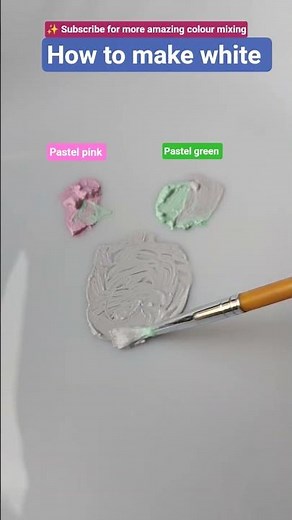 🎨 How to Make White, Pastel Green & Pastel Pink | Colour Mixing/colour mixing