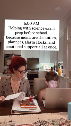 Laurie Frenza | Social Media Growth & Make Money Online on Instagram: "Hope he aces it 😉 #momlife #homeworktime #earlymorningvibes"