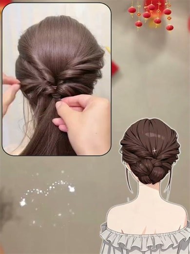 #A simple updo tutorial#Hairstyle tutorial#Tutorial on styling and braiding#Daily edit