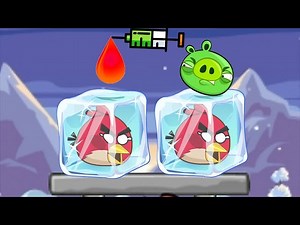 Unfreeze Angry Birds - RESCUE THE FROZEN BIRDS WITH RED COLOR WATER!