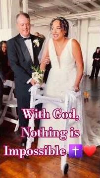A Miracle Wedding ✝️ The Bride Stands in God’s Strength #shorts