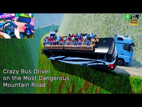 Bus Driver Goes Crazy in Traffic Jam on Dangerous Mountain Roads! | Logitech G29 + Shifter Gameplay