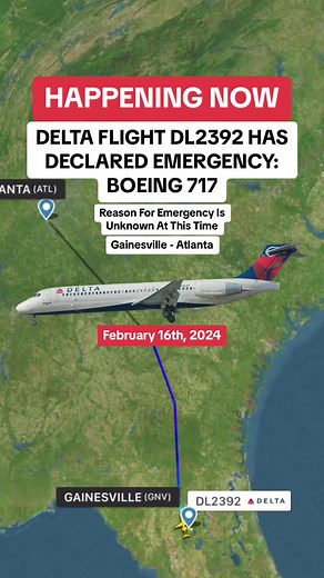 Delta Flight DL2392 Emergency Declared: Boeing 717
