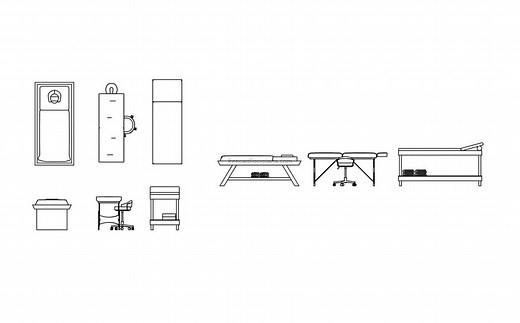 Spa Beds - Free CAD Drawings