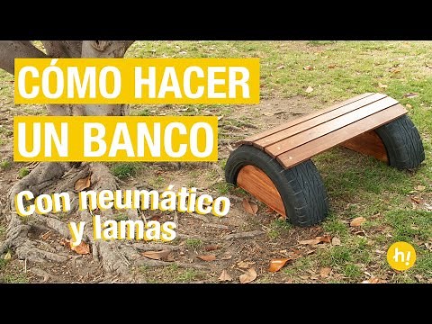 Cómo hacer un banco con un neumático · Handfie DIY