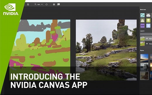 《技术启发艺术》 NVIDIA Canvas 应用程序介绍 - 使用 AI 绘画 英伟达工作室