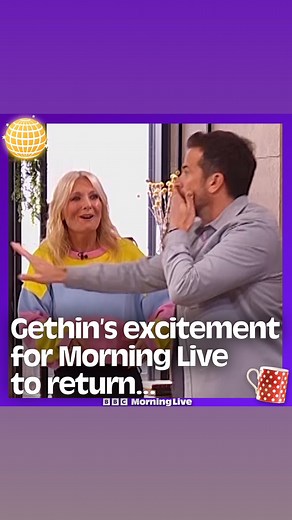 Here’s how excited Gethin is for Morning Live to return in 2 day’s time! Watch Morning Live on Monday 10th June from 9:30am, on BBC One or iPlayer. | BBC Morning Live
