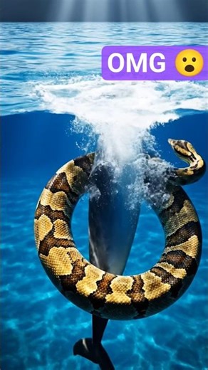 🔥🐬 EpicOcean Duel: Predator vs Protector Showdown! #UnderwaterBattle #PythonVsDolphin #EpicCinematic
