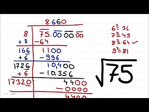 Square root of 75 | square root of non perfect squares | how to teach long division method | √ 75