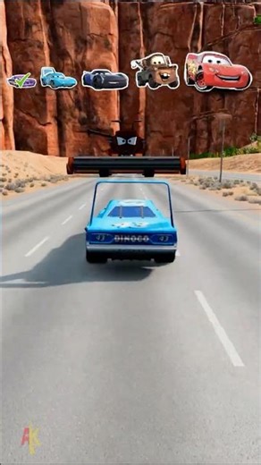 Big & Small MCQUEEN Cars vs HUGE FRANK #shorts #beamngdrive