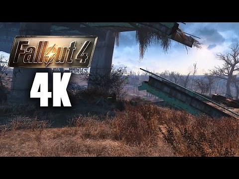 Fallout 4 Gameplay 4K 60fps - EXPLORING THE WASTELAND (no commentary)