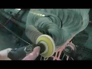 polissage d'une rayure sur un pare-brise (oxyde de cérium car window repair))