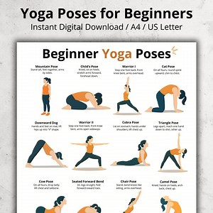 Yoga Poses Asanas Chart – Yoga Exercise Poster, Beginner Yoga Poses, Yoga Wall Art, Printable Home Workout Yoga Pdf,yoga Poses for Beginners - Etsy