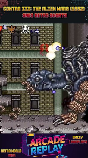 🎮 Contra III: The Alien Wars (1992) – SNES Retro Shorts #retrogaming #snes #shorts