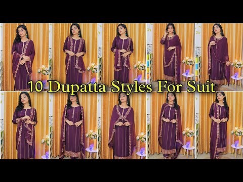 Beautiful Dupatta Styles For Suit | stylish dupatta styles for salwar kameez