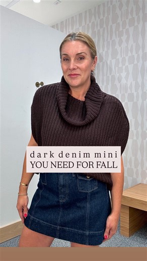 Gotta Try It ™️ | Fashion + Home + Beauty on Instagram: "The dark denim mini skirt you need for fall 🙌🏼 Comment SHOP below to receive a DM with the link to this post on my LTK ⬇ https://liketk.it/5mJwV Share and Follow us @gottatryit.gti and visit www.GOTTATRYIT.com for all things Lifestyle + Fashion + Beauty and Recs for the 40+ 🤍 . . . #gottatryit #aguidetoallthingsgood #styleover40 #fashionover40 #ltkover40"