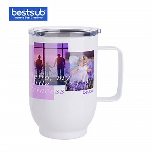 [Hot Item] Bestsub Sublimation Mug 17oz/500ml Stainless Steel Coffee Cup (White)