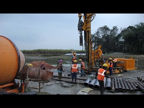 Micropile construction video - YouTube