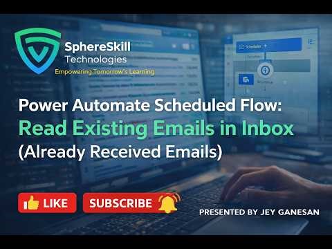 Power Automate Scheduled Flow: Read Existing Emails in Inbox (Already Received Emails)