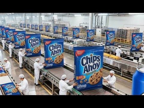 How Nabisco Chips Ahoy! Cookies Are Made 🍪 | Satisfying Factory Process ASMR #satisfying #asmr