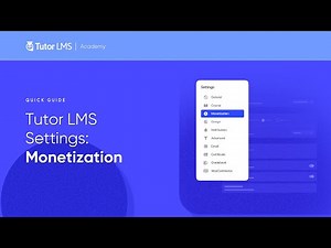 Tutor LMS Settings: Monetization