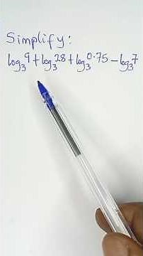 How to Simplify Logarithmic Expressions || Easy Video Tutorial