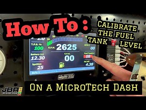 How to calibrate the fuel level sender on a MicroTech Dash