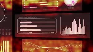 Stock Video Hud Style Animated Financial Analytics Animated Wallpaper