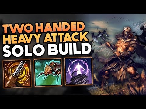 One Bar Two Handed Heavy Attack Solo Build | ESO