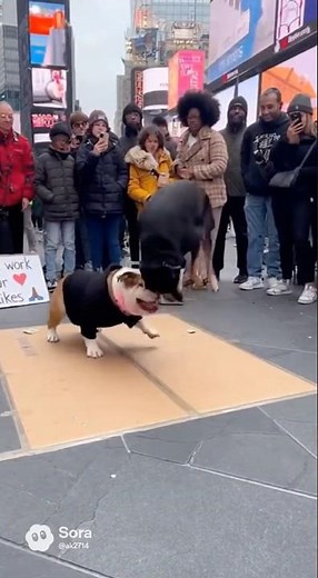 The Ultimate Breakdancing Dogs of Times Square#DogDanceOff #BreakdancingDogs#TimesSquare#fyp#ytshort
